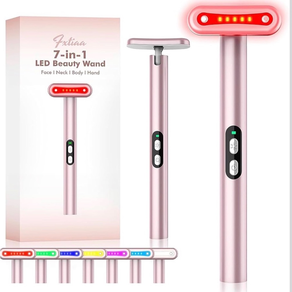 Pink LED Beauty Face Wand - 7 in 1
